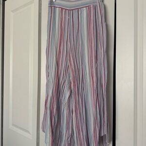 Blue Rain Pastel Striped Maxi Skirt